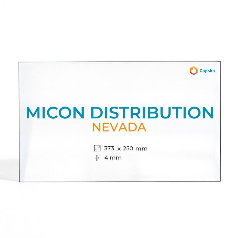 Cristall Micon Distribution NEVADA - Vidre Rectangle per estufa de llenya