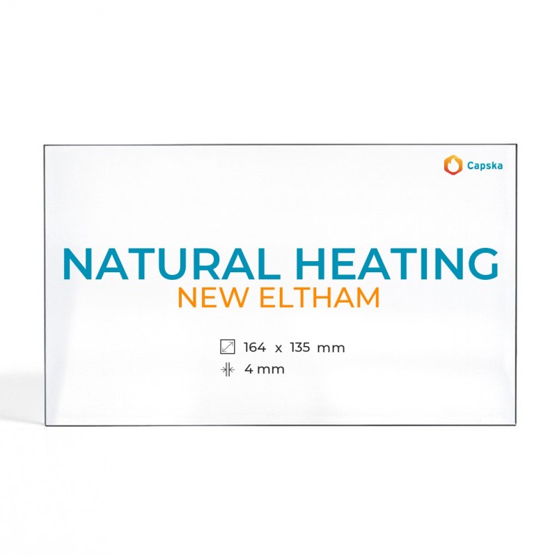 Cristall Natural Heating NEW ELTHAM - Vidre Rectangle per estufa de llenya