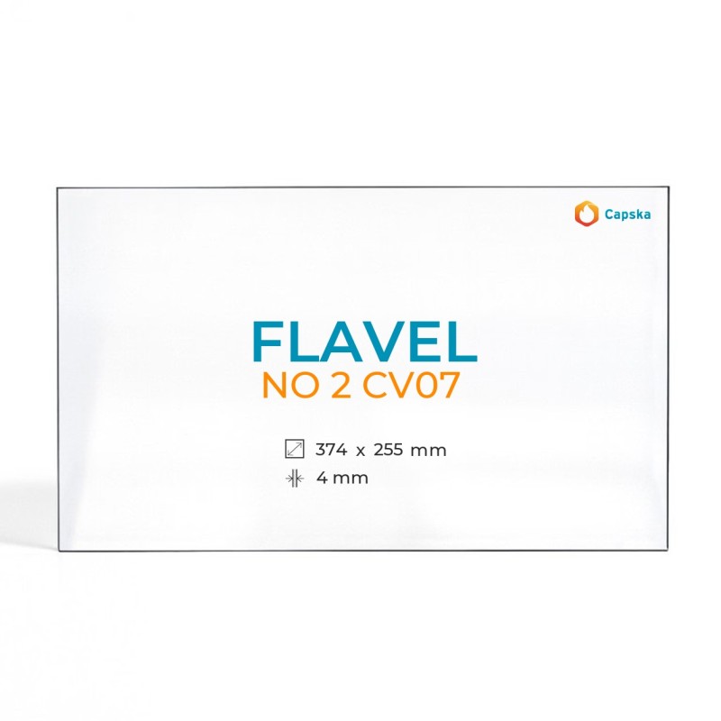 Cristal Flavel NO 2 CV07 - Vidrio Rectángulo para estufa de leña