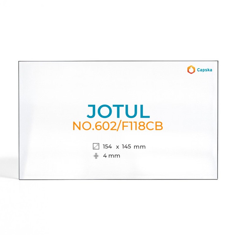 Cristal Jotul NO.602/F118CB - Vidrio Rectángulo para estufa de leña