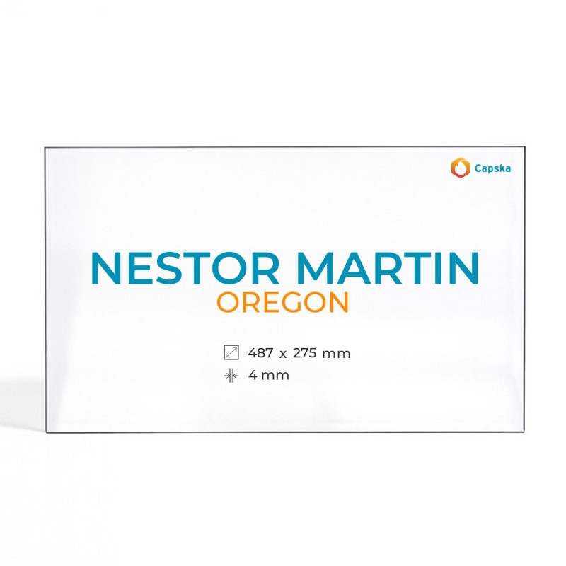 Cristall Nestor Martin OREGON - Vidre Rectangle per estufa de llenya