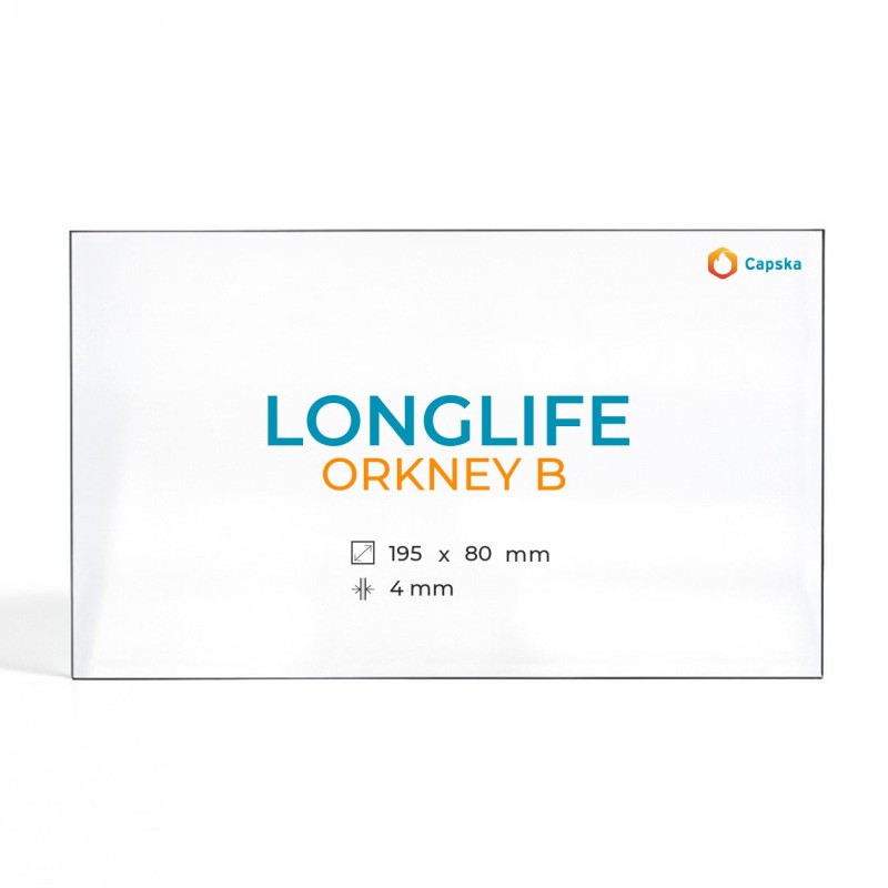 Cristall Longlife ORKNEY B - Vidre Rectangle per estufa de llenya