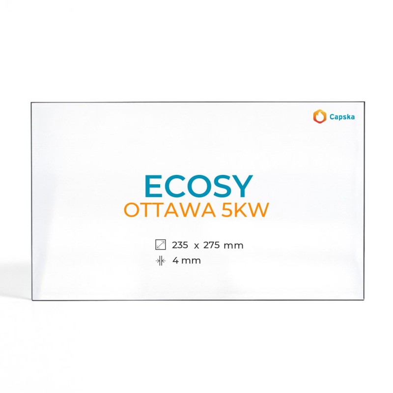 Vidre ceràmic ECOSY OTTAWA 5KW - Rectangle - 235x275x4mm