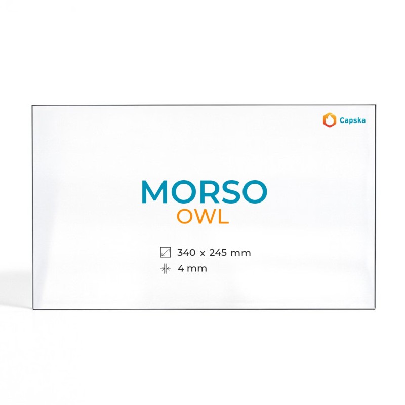 Cristall Morso OWL - Vidre Rectangle per estufa de llenya