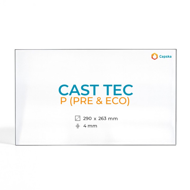 Cristall Cast Tec P (PRE & ECO) - Vidre Rectangle per estufa de llenya