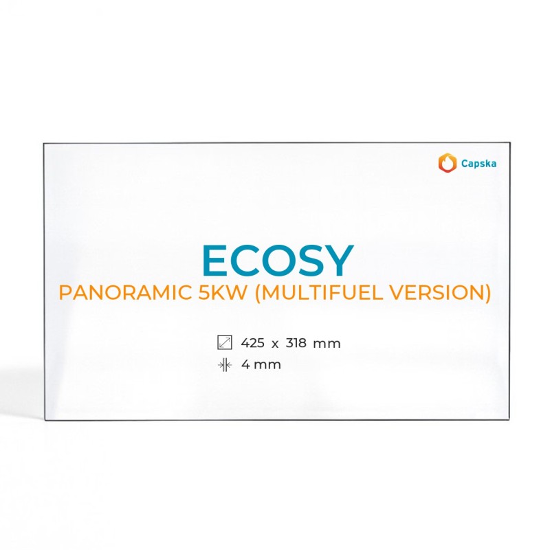 Cristal Ecosy Panoramic 5kw Multifuel -Vidrio Estufa - Capska
