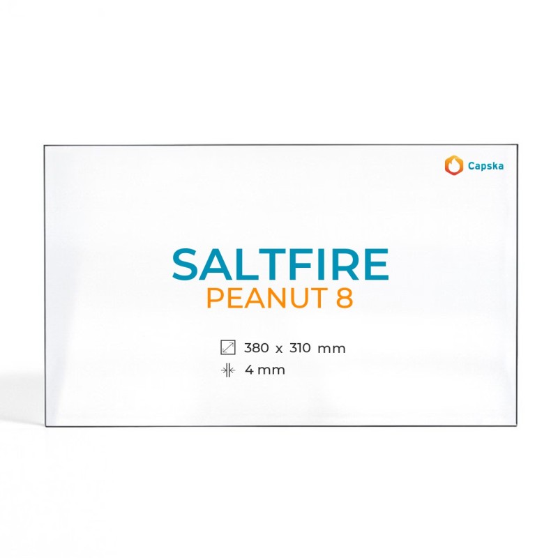 Cristal Saltfire PEANUT 8 - Vidrio Rectángulo para Estufa de Leña