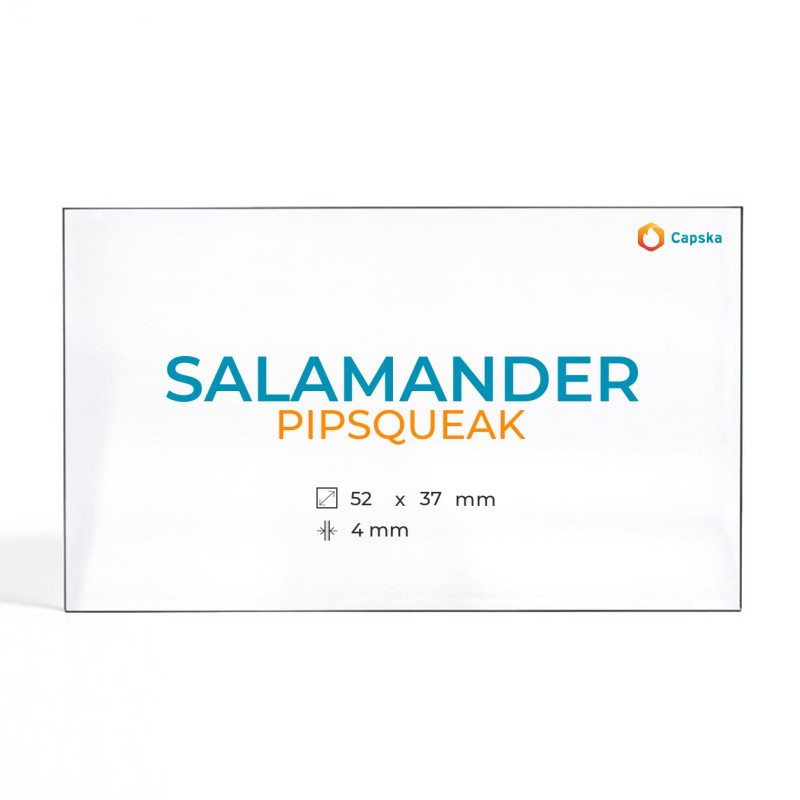 Cristal Salamander PIPSQUEAK - Vidrio Rectángulo para estufa de leña