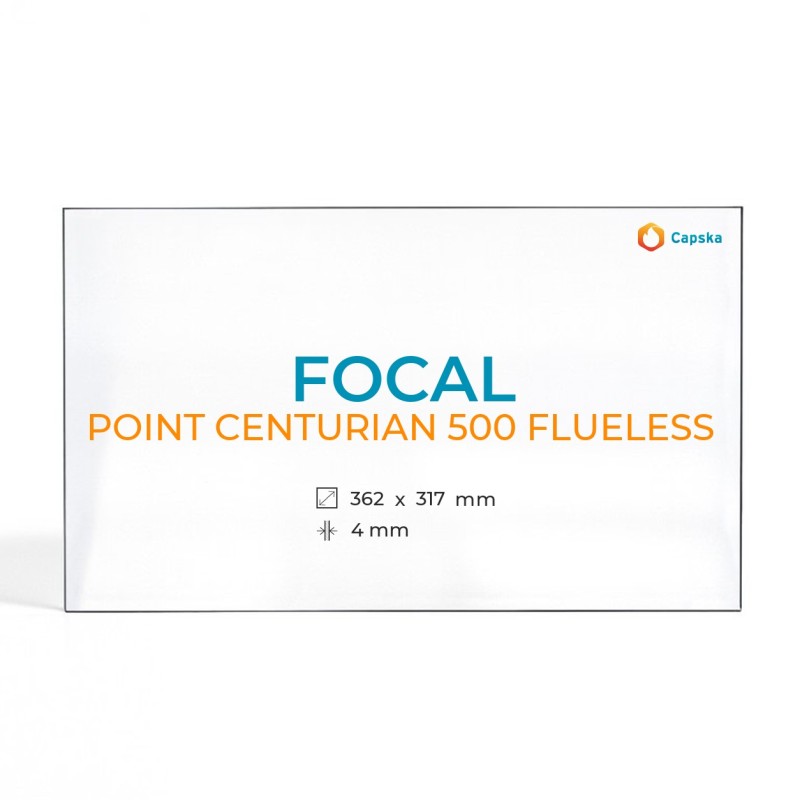 Cristal Focal POINT CENTURIAN 500 FLUELESS - Vidrio para estufa de leña