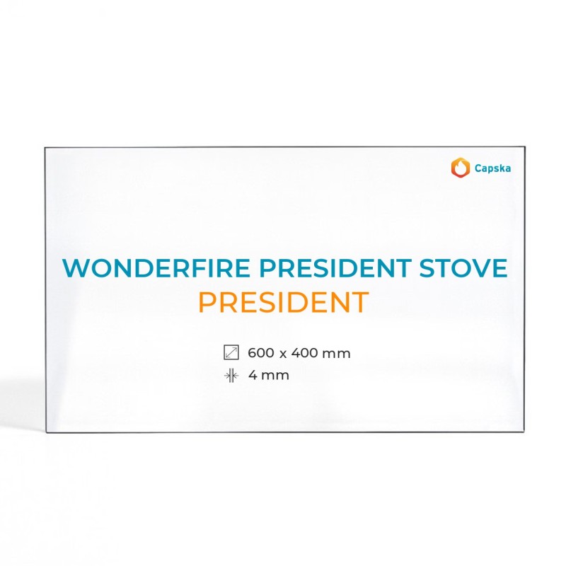 Vidre Rectangle per estufa de llenya Wonderfire President Stove
