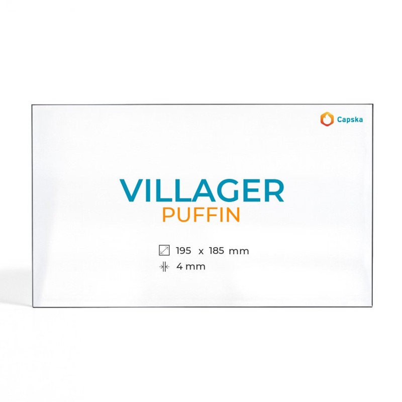 Cristall Villager PUFFIN - Vidre Rectangle per estufa de llenya