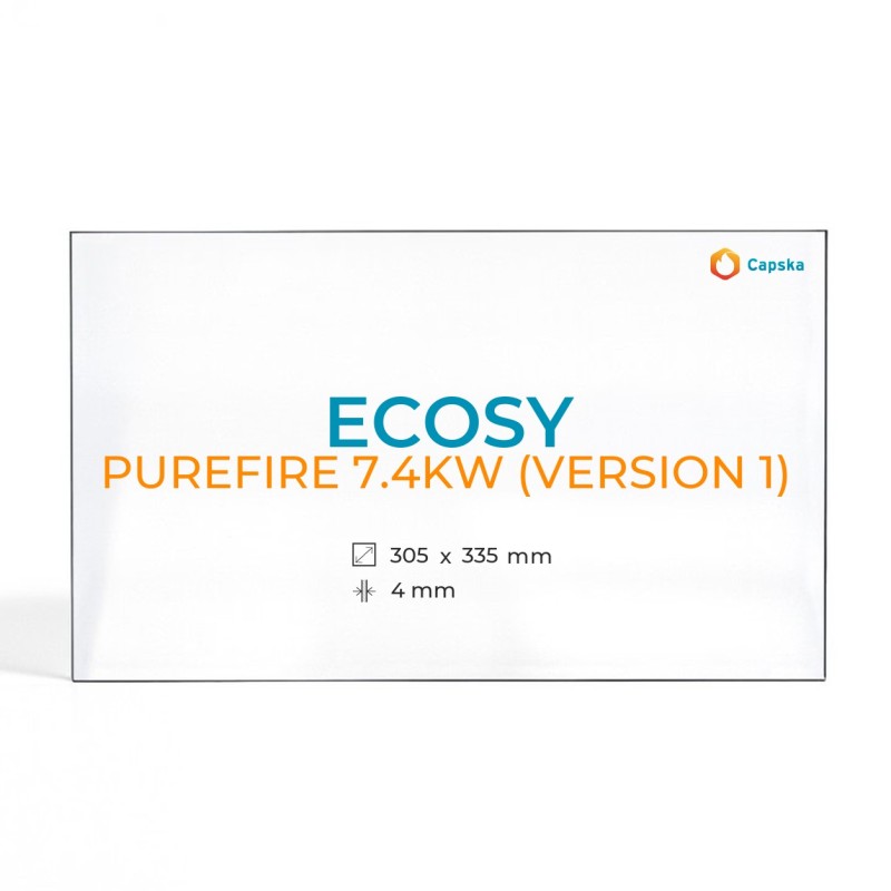 Vidre Rectangle per Estufa de Llenya - Cristall Ecosy PUREFIRE 7.4KW