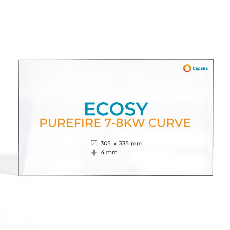 Cristal Ecosy PUREFIRE 7-8KW CURVE - Vidrio para estufa de leña