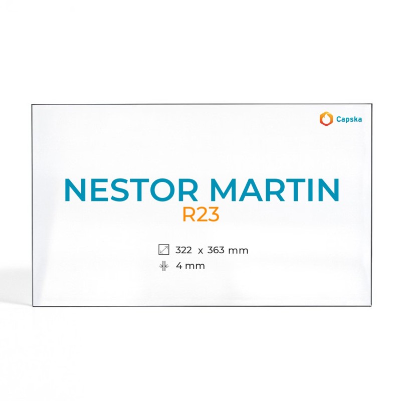 Cristall Nestor Martin R23 - Vidre Rectangle per estufa de llenya