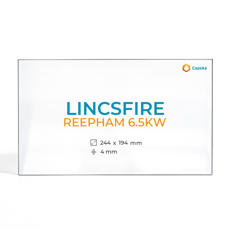 Cristal Lincsfire REEPHAM 6.5KW - Vidrio Rectángulo para estufa de leña