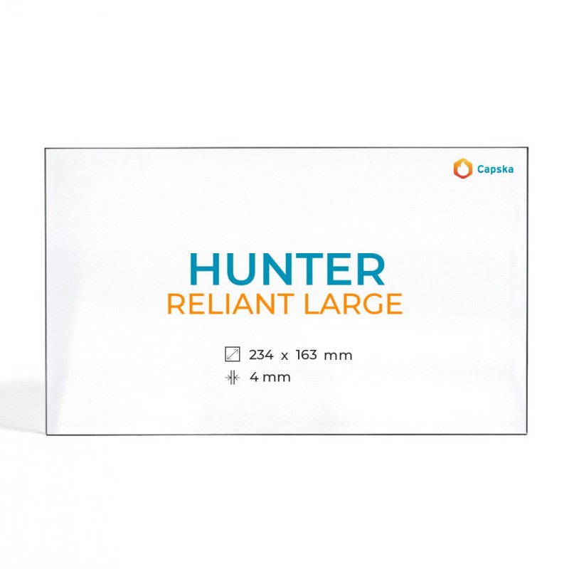 Cristall Hunter RELIANT LARGE - Vidre Rectangle per estufa de llenya