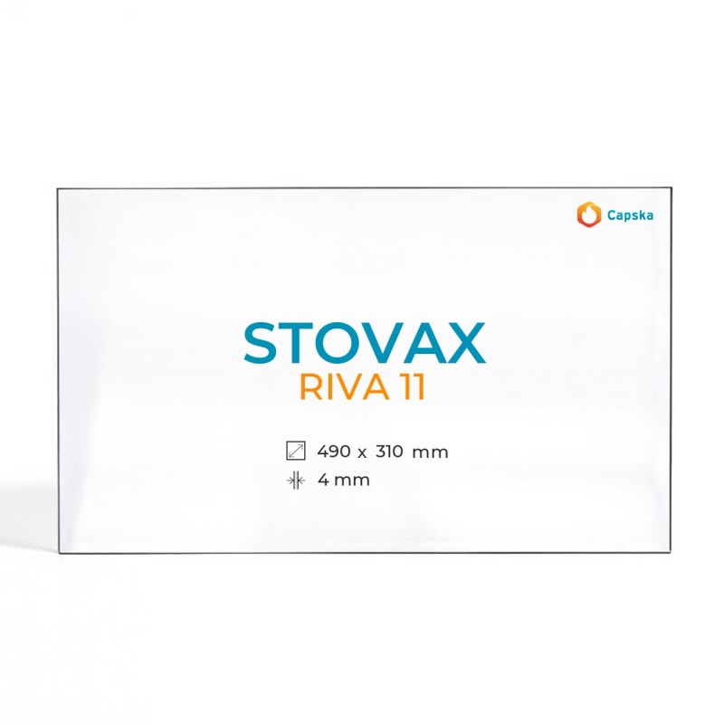 Cristall Stovax RIVA 11 - Vidre Rectangle per estufa de llenya