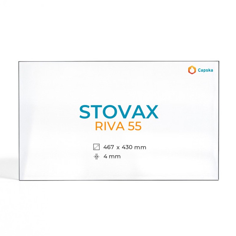Cristal Stovax RIVA 55 - Vidrio Rectángulo para estufa de leña