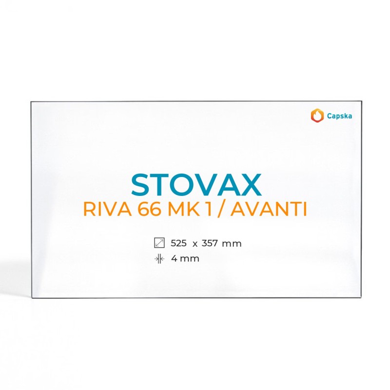Cristal Stovax RIVA 66 MK 1 / AVANTI - Vidrio Rectángulo para estufa de leña