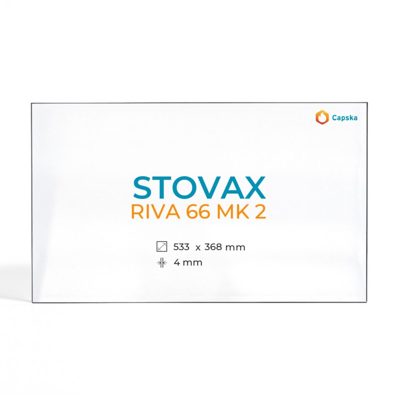 Cristal Stovax RIVA 66 MK 2 - Vidrio Rectángulo para estufa de leña