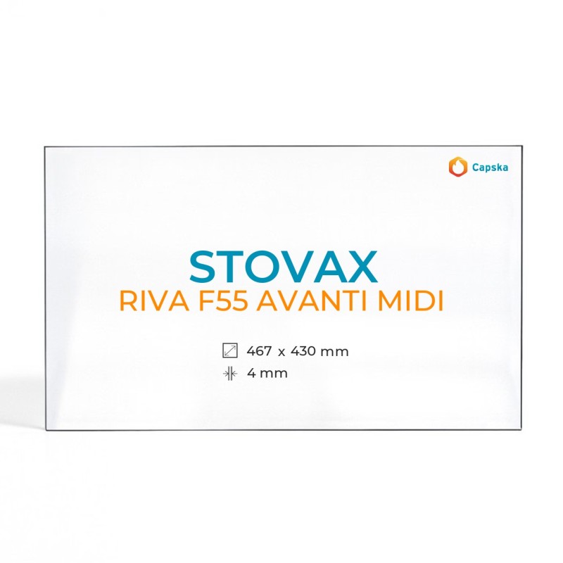 Cristall Stovax RIVA F55 AVANTI MIDI - Vidre Rectangle per estufa de llenya
