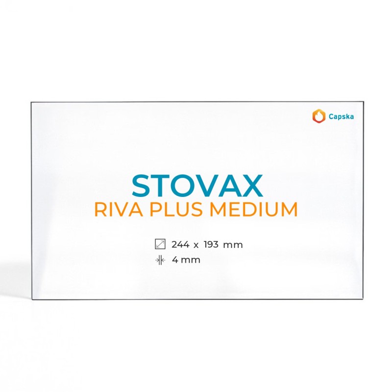 Cristal Stovax RIVA PLUS MEDIUM - Vidrio Rectángulo para estufa de leña