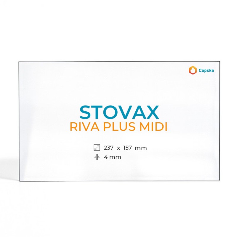 Cristal Stovax RIVA PLUS MIDI - Vidrio Rectángulo para estufa de leña