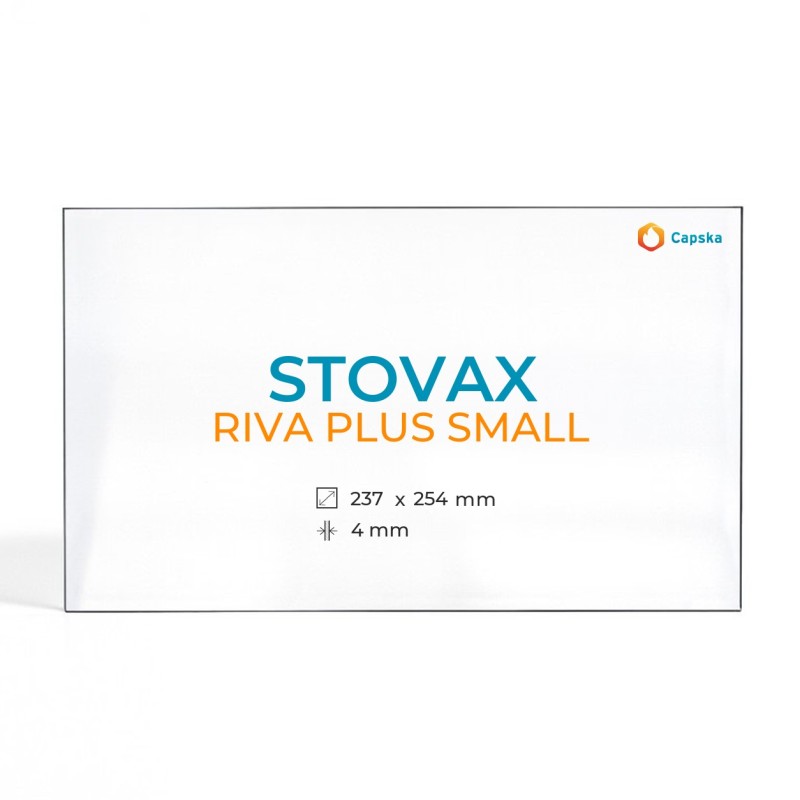 Vidre Rectangle Stovax RIVA PLUS SMALL - Dimensions 237x254x4mm