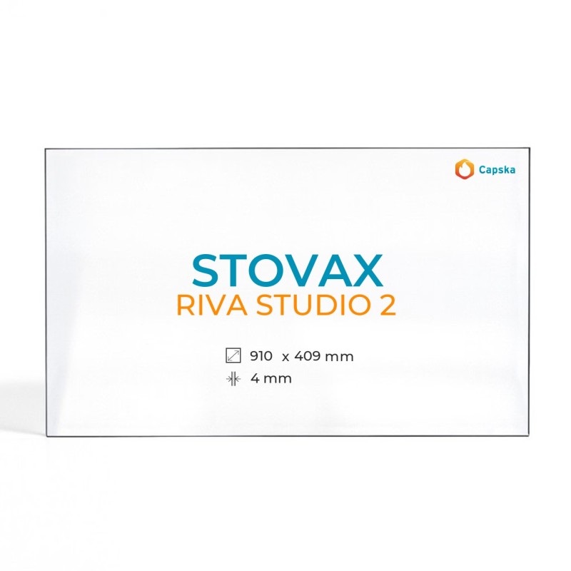 Cristal Stovax RIVA STUDIO 2 - Vidrio Rectángulo para Estufa de Leña