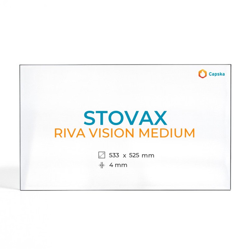 Vidre Rectangle Stovax RIVA VISION MEDIUM - 533 x 525 x 4 mm