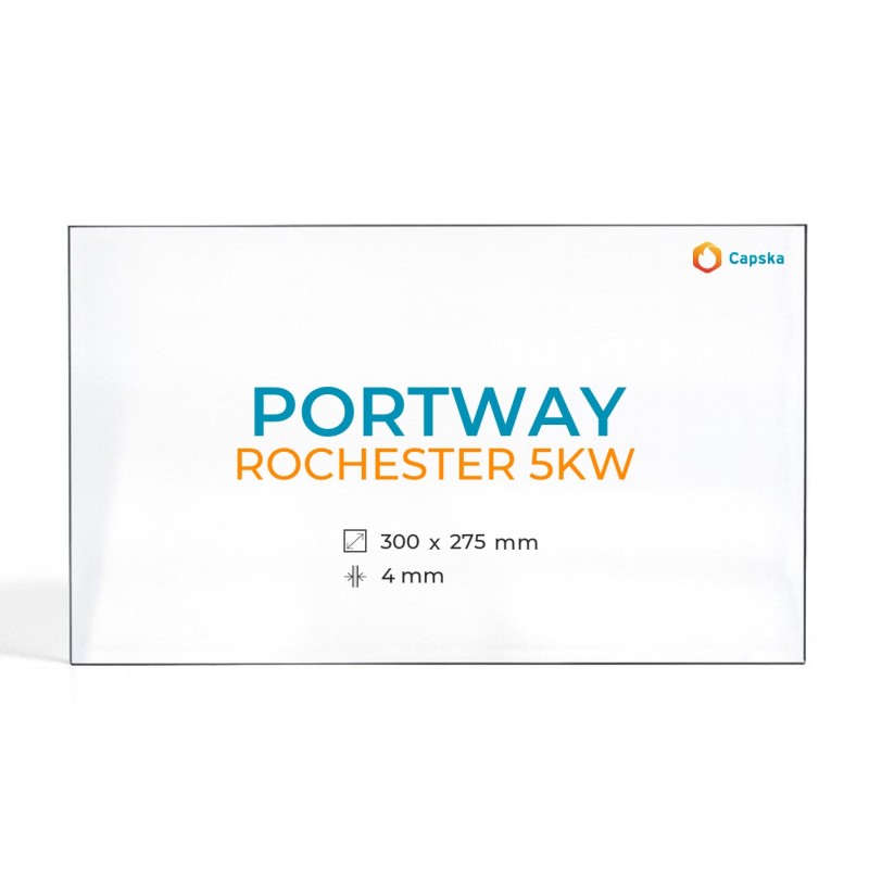 Cristall Portway ROCHESTER 5KW - Vidre Rectangle per estufa de llenya