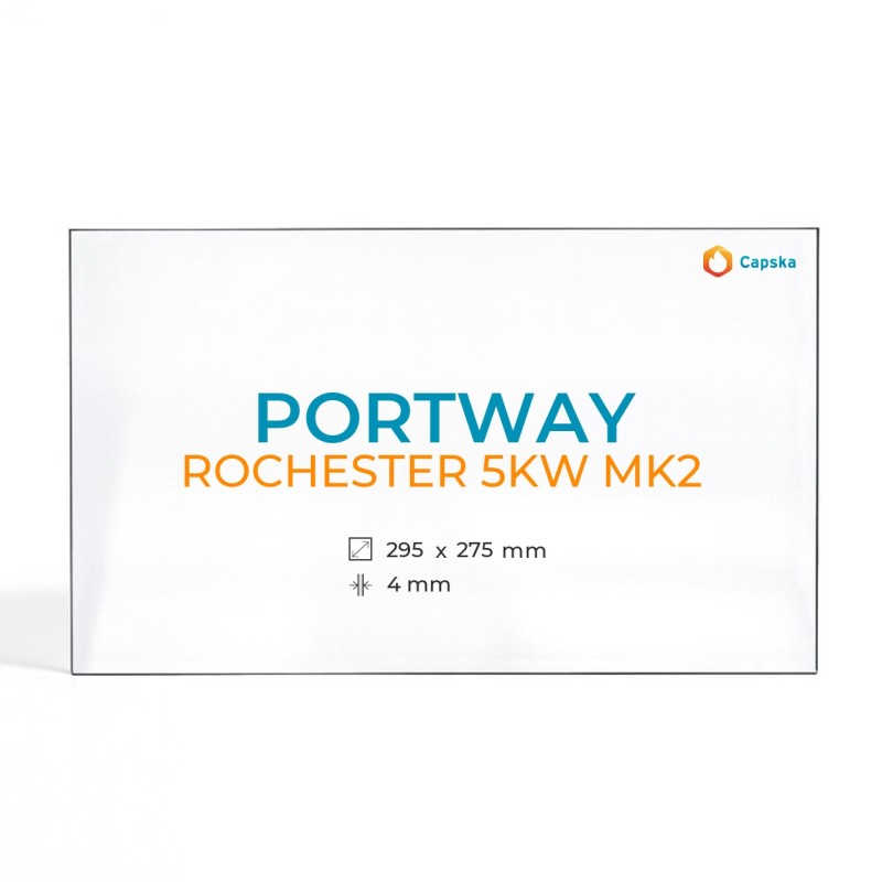 Cristal Portway ROCHESTER 5KW MK2 - Vidrio Rectángulo para estufa de leña