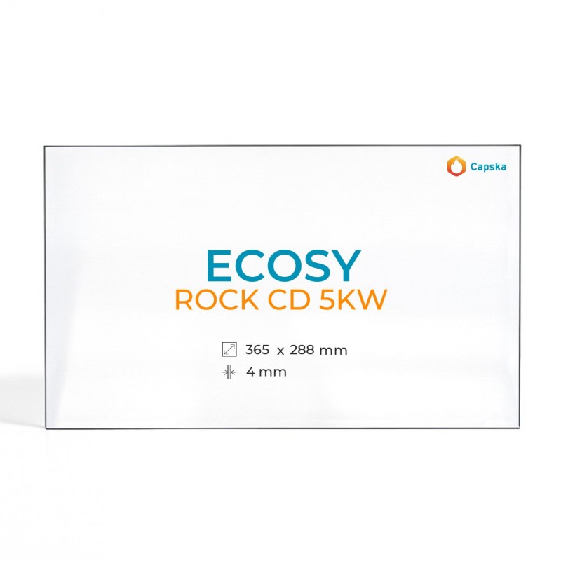 Cristall Ecosy ROCK CD 5KW - Vidre Rectangle per estufa de llenya
