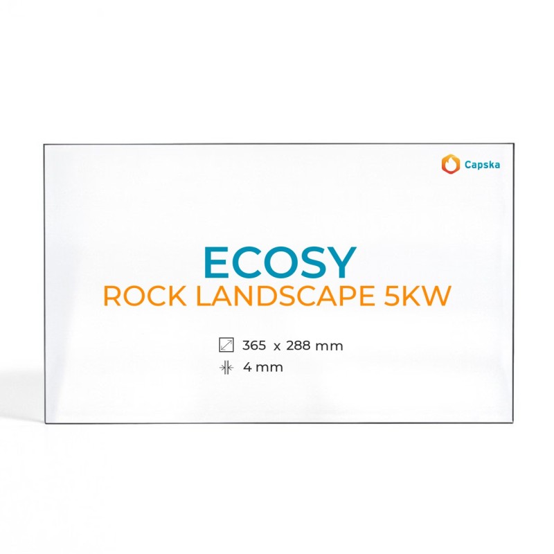 Vidre ceràmic Ecosy ROCK LANDSCAPE 5KW - Rectangle 365x288x4mm