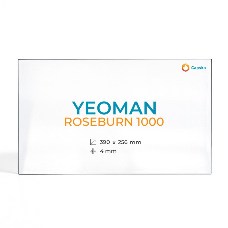 Cristal Yeoman ROSEBURN 1000 - Vidrio Rectángulo para Estufa de Leña