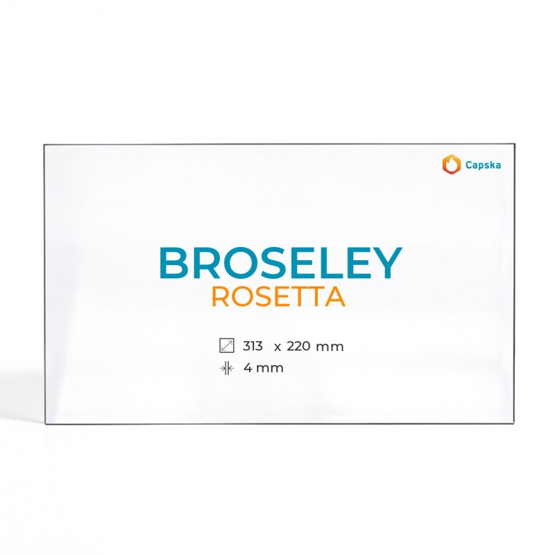 Cristal Broseley ROSETTA - Vidrio Rectángulo para estufa de leña
