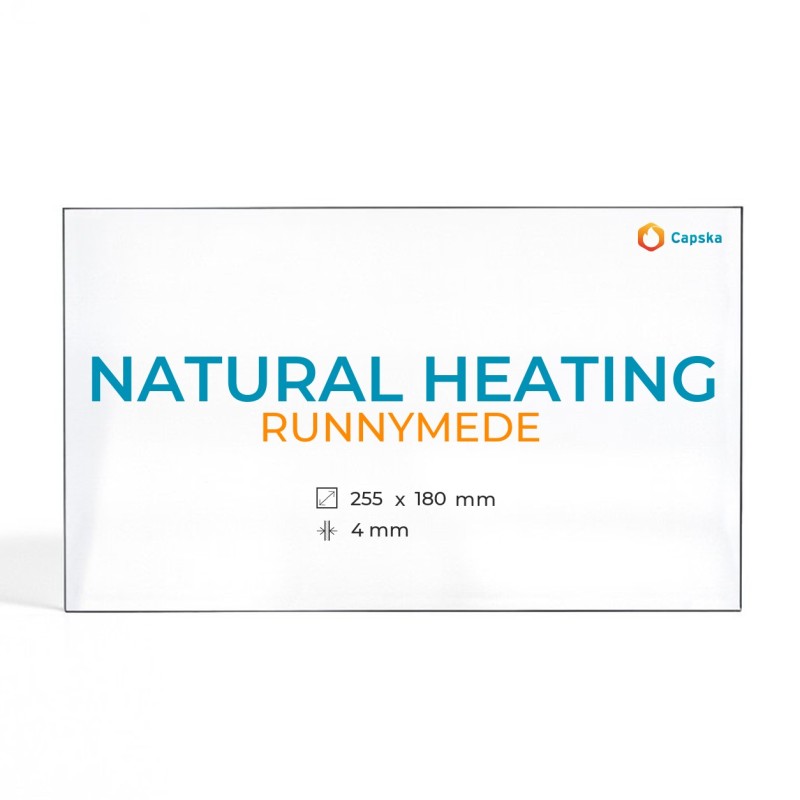 Cristal Natural Heating RUNNYMEDE - Vidrio Rectángulo para estufa de leña