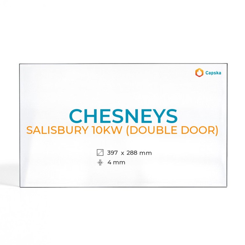 Cristall Chesneys SALISBURY 10KW (DOUBLE DOOR) - Vidre Rectangle per estufa de llenya