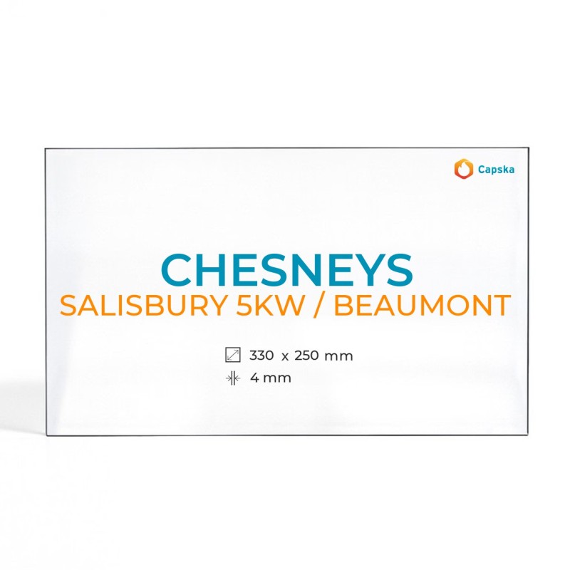 Cristal Chesneys SALISBURY 5KW / BEAUMONT - Vidrio Rectángulo para estufa de leña