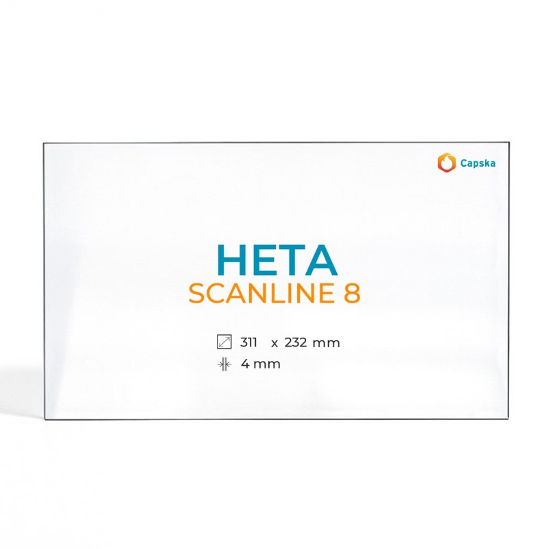 Cristall Heta SCANLINE 8 - Vidre Rectangle per estufa de llenya