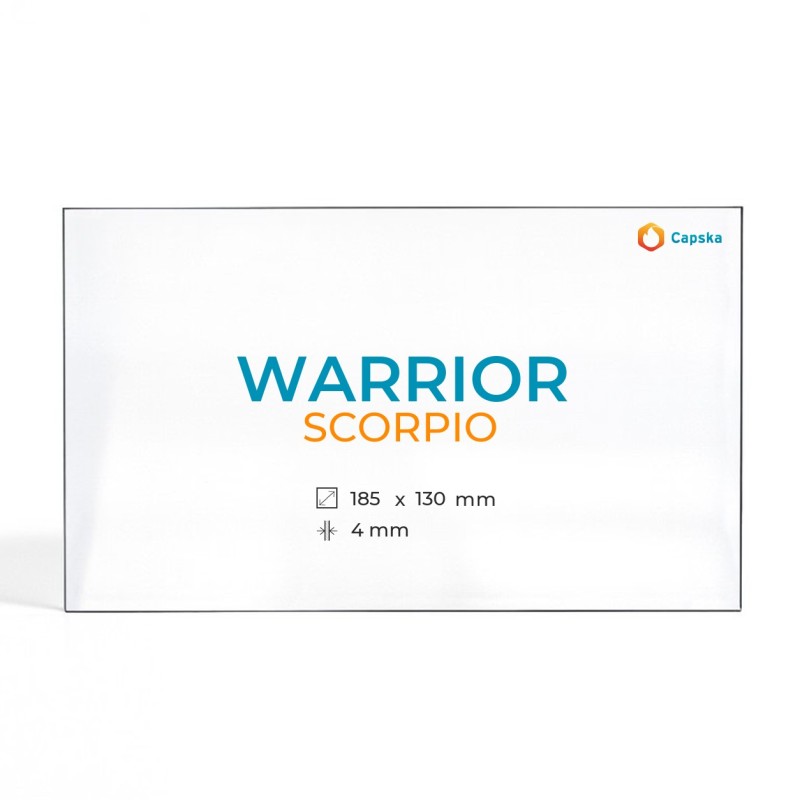 Cristal Warrior SCORPIO - Vidrio Rectángulo para estufa de leña