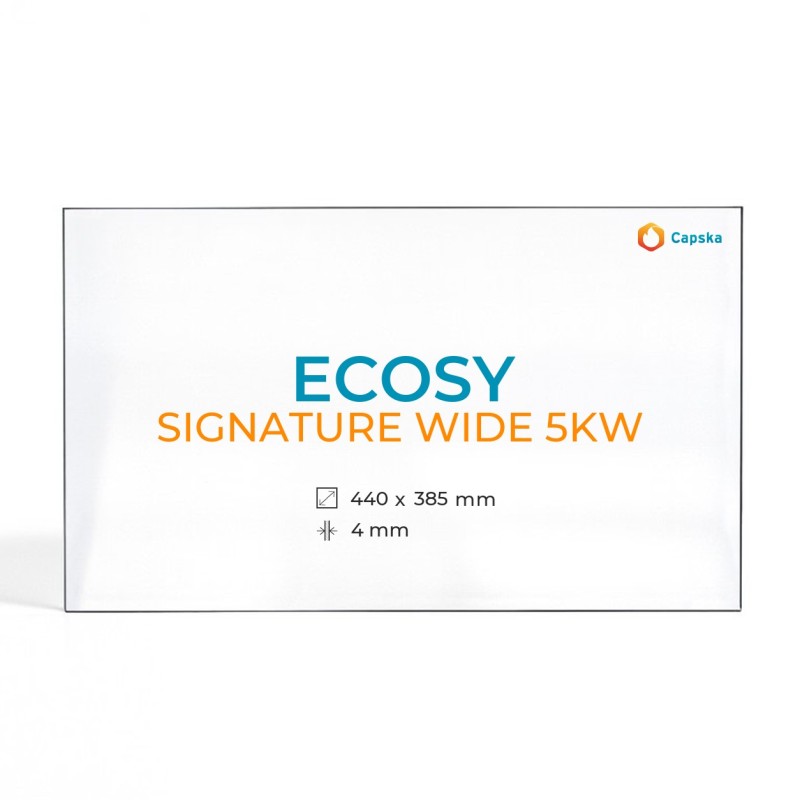 Cristall Ecosy SIGNATURE WIDE 5KW - Vidre Rectangle per estufa de llenya