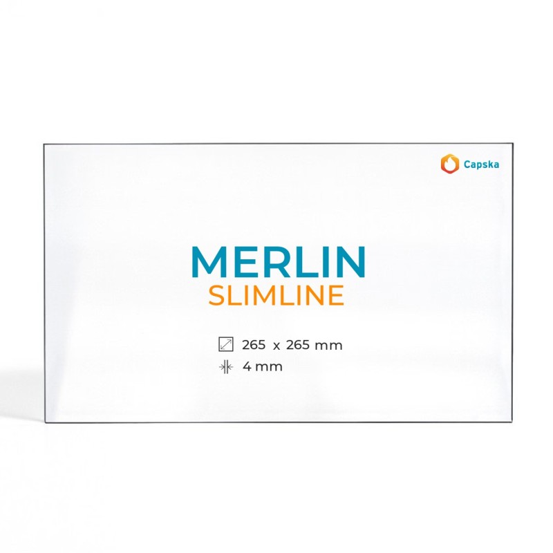 Cristal Merlin SLIMLINE - Vidrio Rectangular para Estufa de Leña