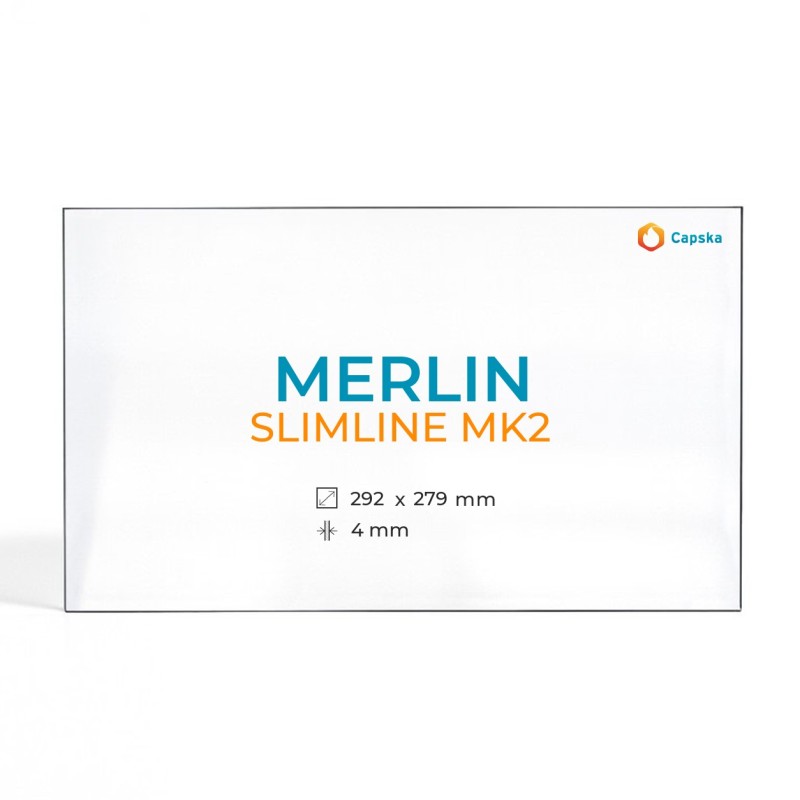 Cristall Merlin SLIMLINE MK2 - Vidre Rectangle per estufa de llenya