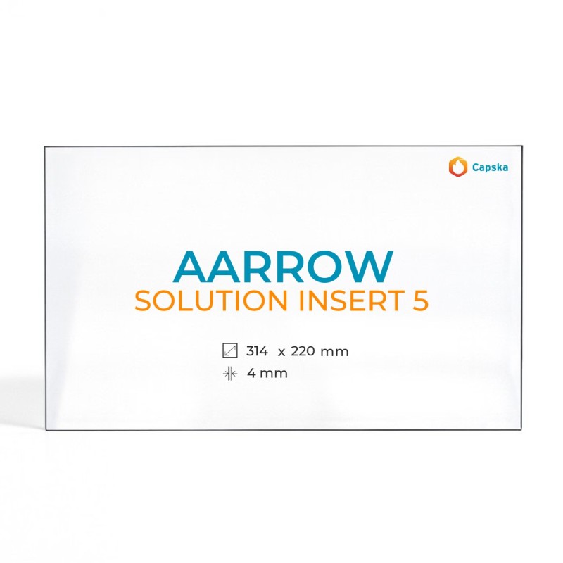 Cristall Aarrow SOLUTION INSERT 5 - Vidre Rectangle per estufa de llenya