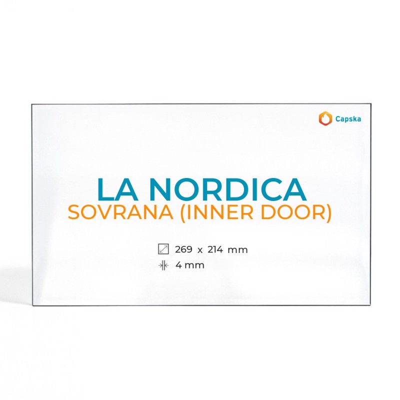 Cristal La Nordica SOVRANA - Vidrio Rectángulo para estufa de leña