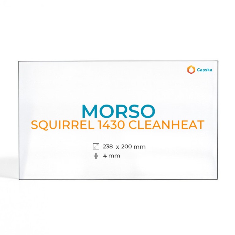 Cristall Morso SQUIRREL 1430 CLEANHEAT - Vidre Rectangle per estufa de llenya