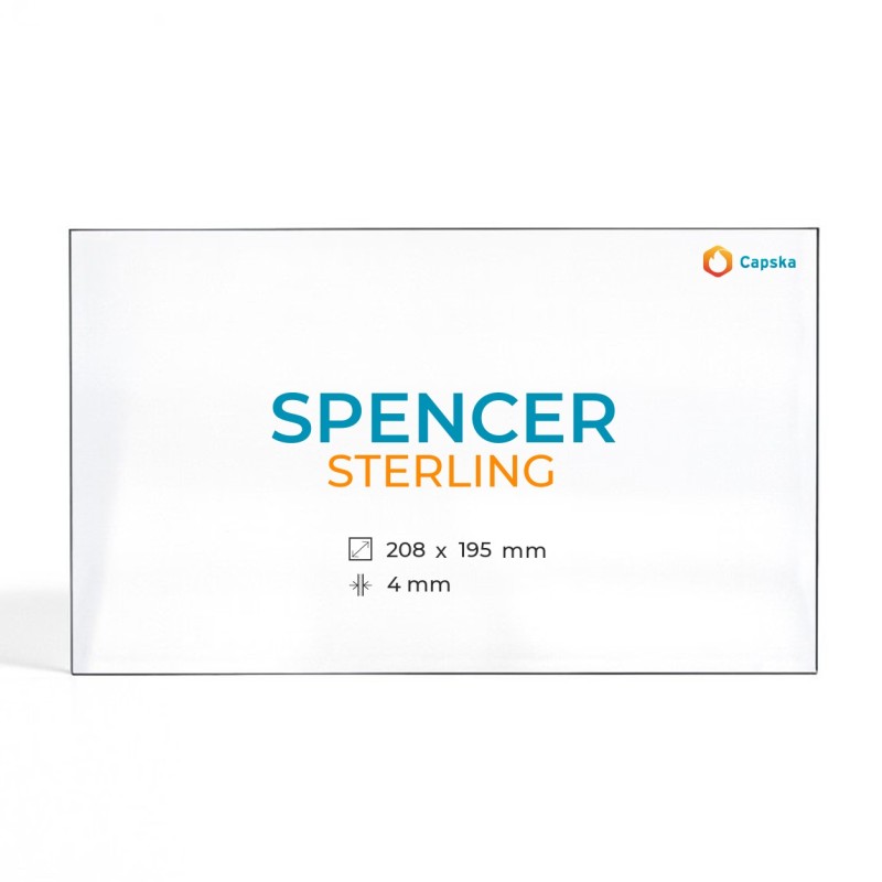 Cristal Spencer STERLING para estufa de leña - Vidrio Rectángulo