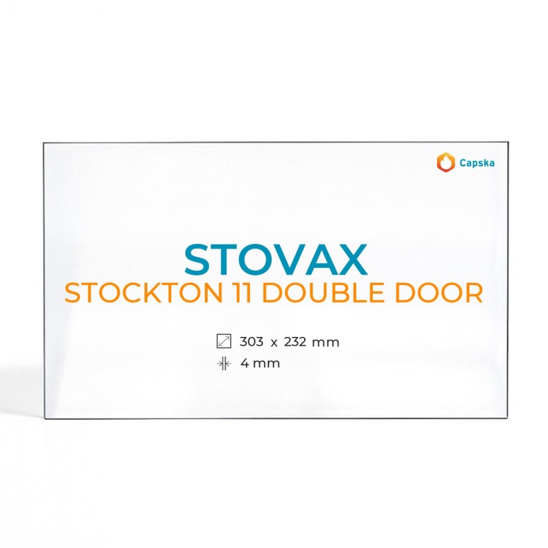 Cristall Stovax STOCKTON 11 DOUBLE DOOR - Vidre Rectangle per estufa de llenya