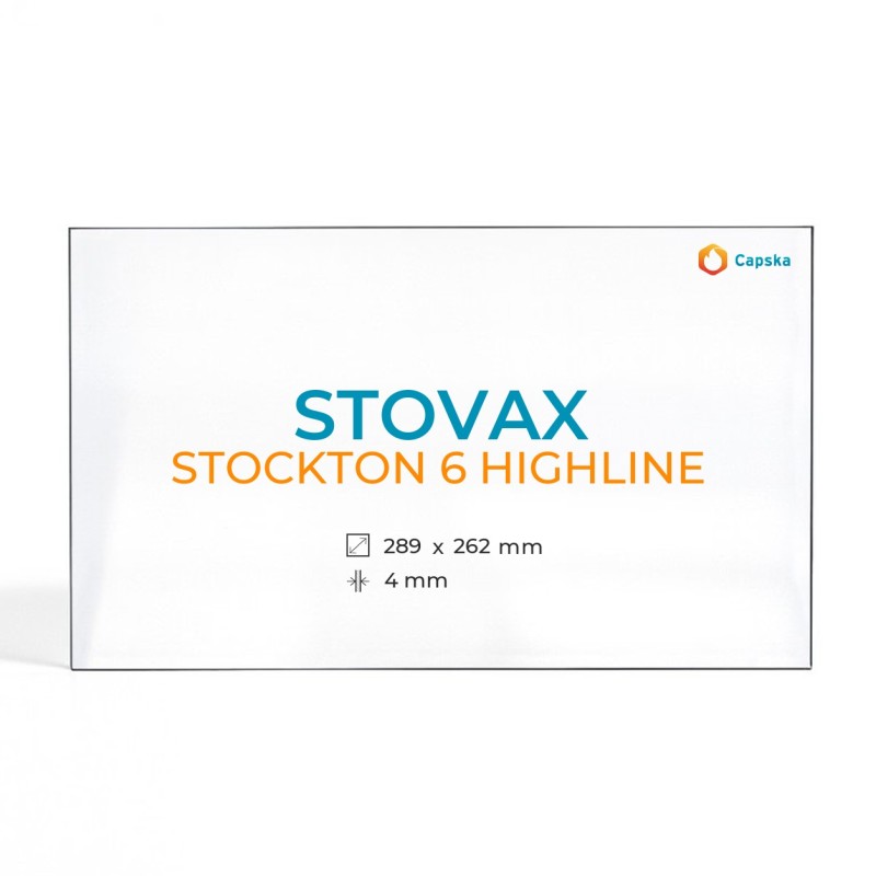 Cristal Stovax STOCKTON 6 HIGHLINE - Vidrio Rectángulo para Estufa de Leña